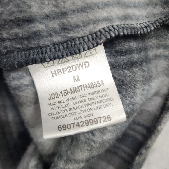 Wrangler Shirt Mens M Gray Black Plaid Fleece Flannel Button Front Long Sleeve - Picture 6 of 9